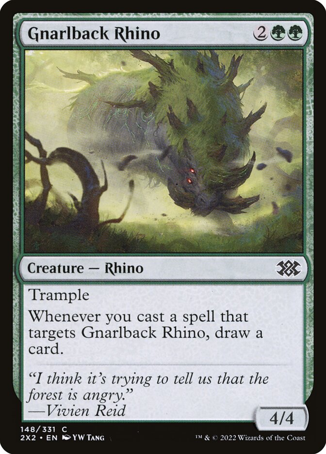 Gnarlback Rhino, Double masters 2022 Card Art