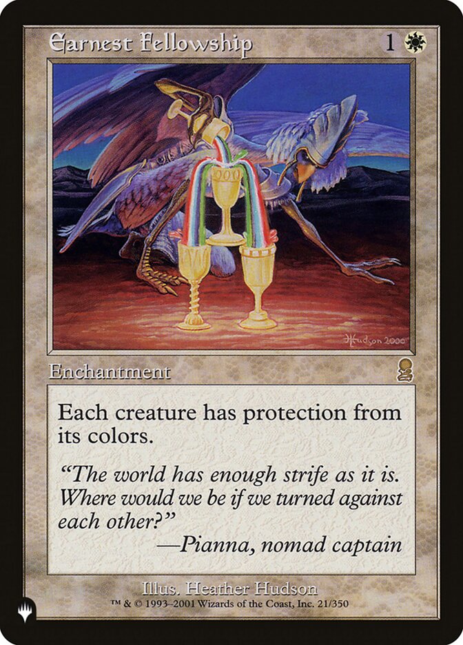 Earnest Fellowship, The List Card Art