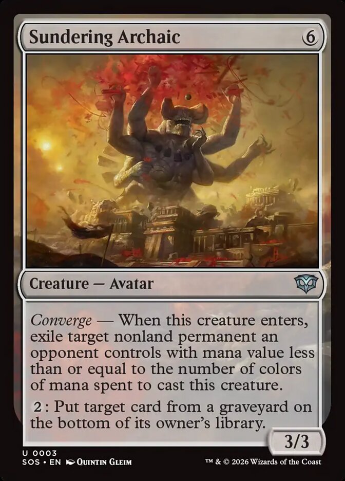 Sundering Archaic, Secrets Of Strixhaven Card Art