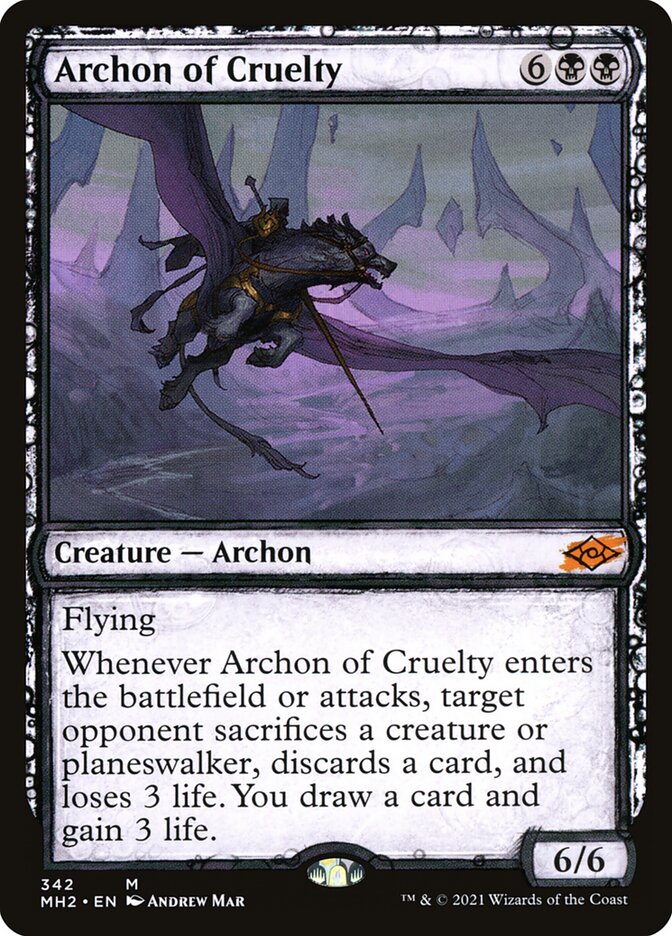 Archon of Cruelty, Modern Horizons 2 Card Art