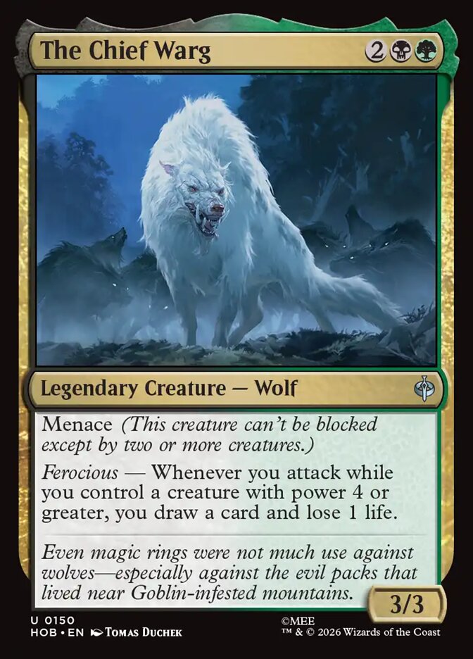 The Chief Warg, The Hobbit Card Art