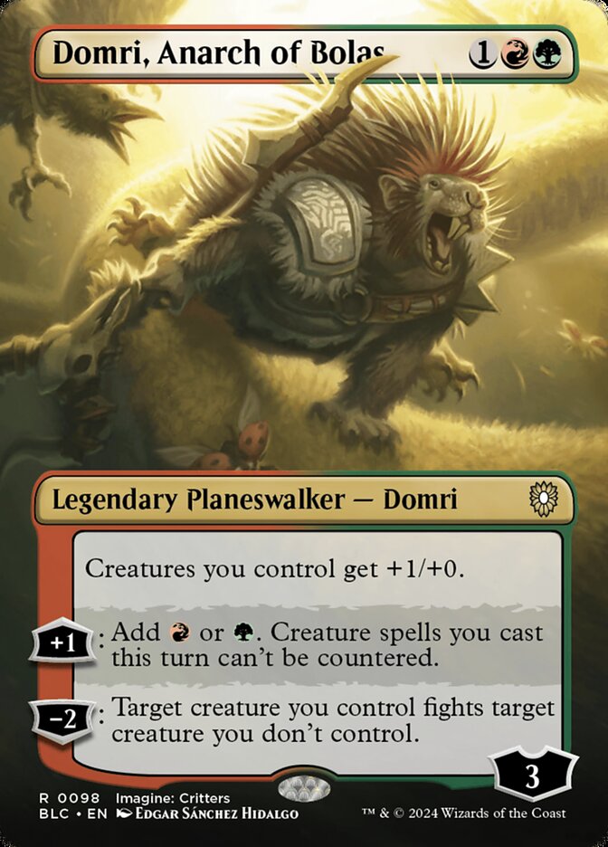 Domri, Anarch of Bolas, Bloomburrow commander Card Art