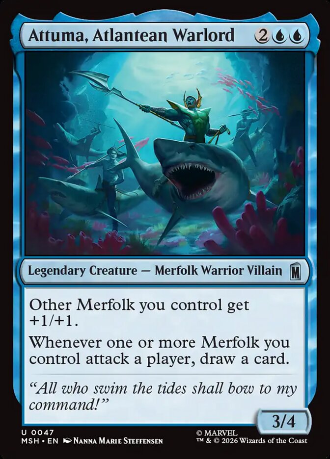 Attuma, Atlantean Warlord, Marvel Super Heroes Card Art