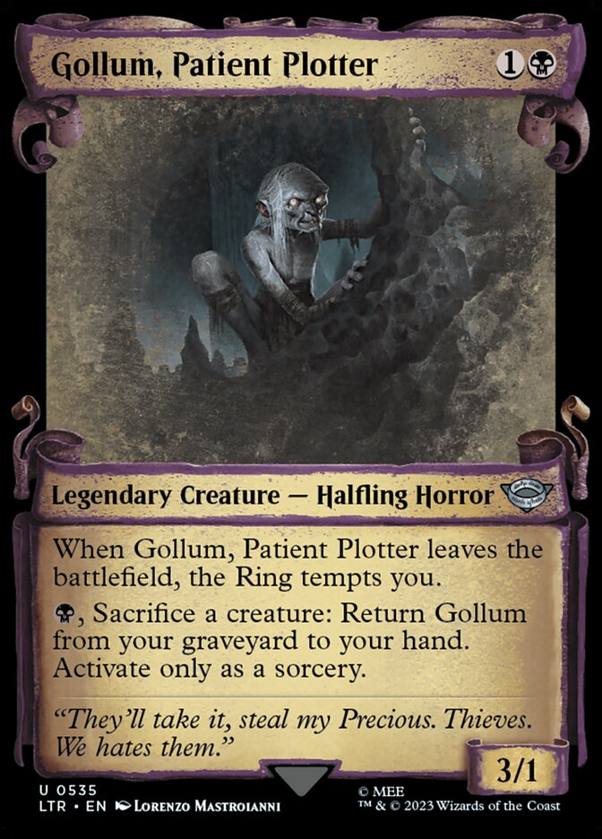 Gollum, Patient Plotter, The lord of the rings: tales of middle-earth Card Art
