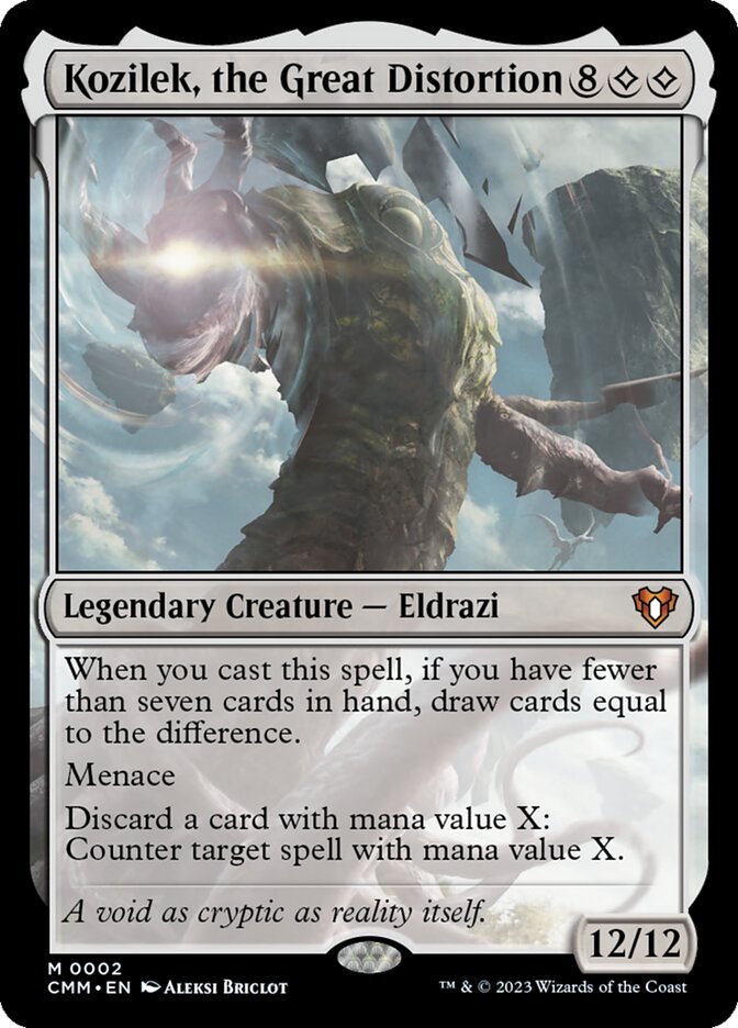Kozilek, the Great Distortion, Commander masters Card Art