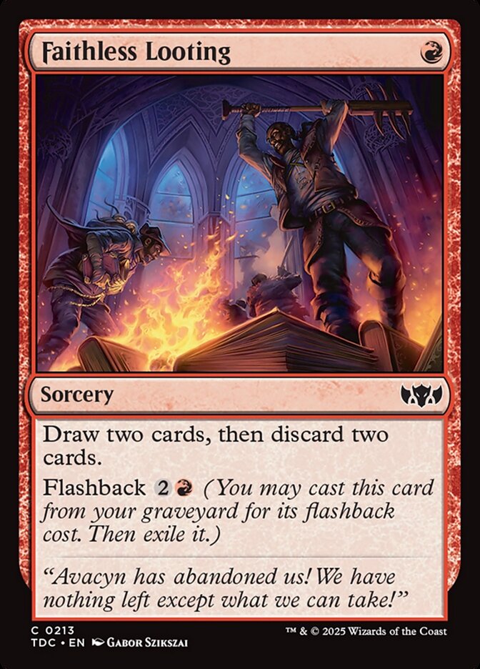 Faithless Looting, Tarkir: Dragonstorm Commander Card Art