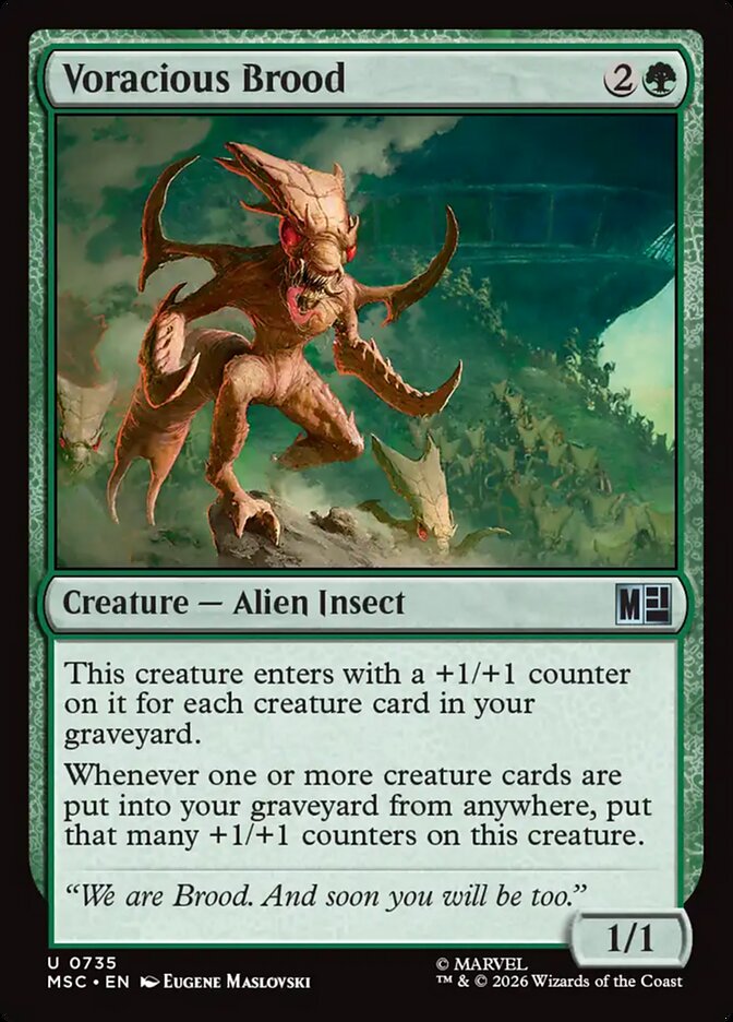 Voracious Brood, Marvel Super Heroes Commander Card Art