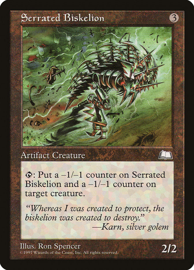 Serrated Biskelion, Weatherlight Card Art
