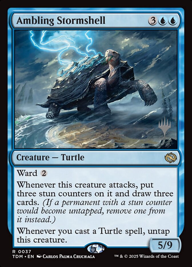 Ambling Stormshell, Tarkir: Dragonstorm Promos Card Art