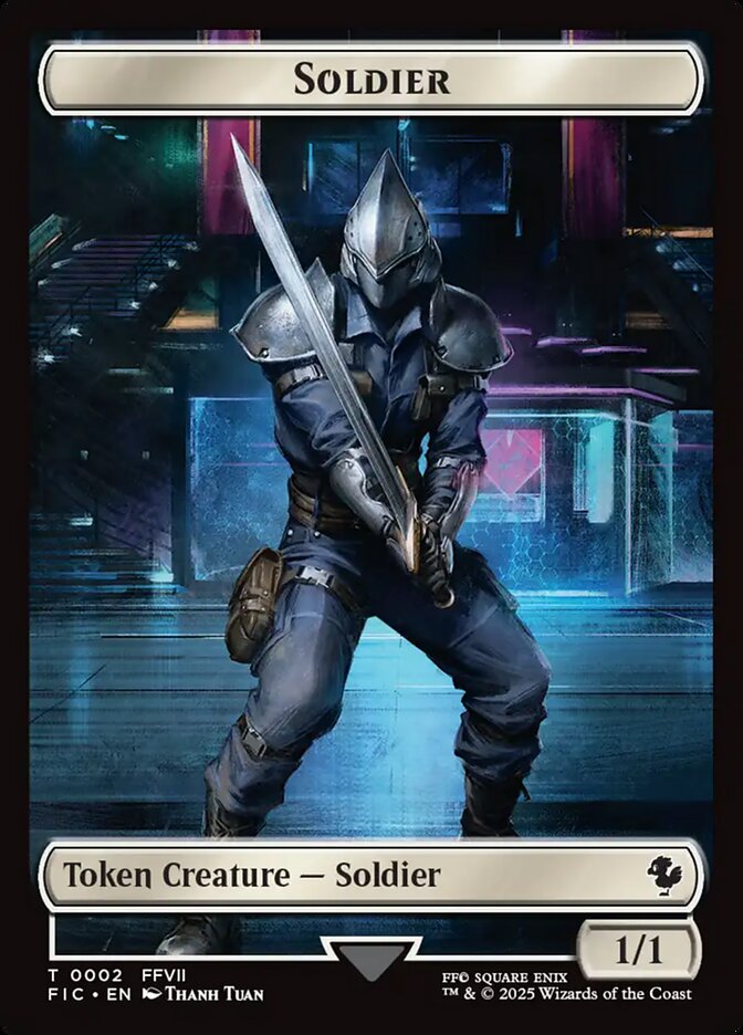 Soldier, Final fantasy commander tokens Card Art