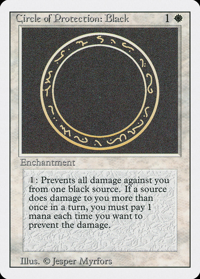 Circle of Protection: Black, Revised edition Card Art