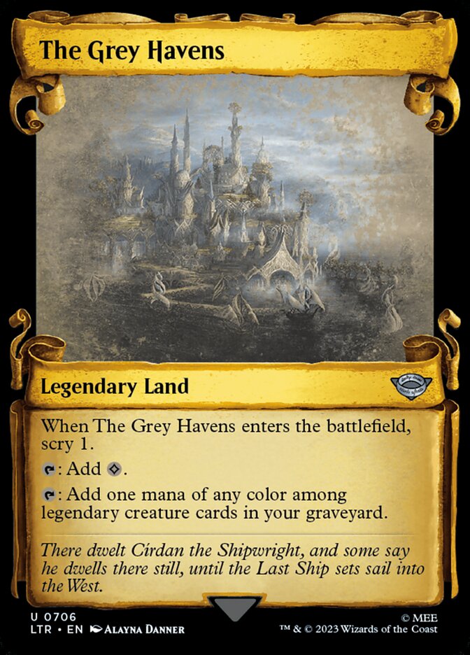 The Grey Havens, The lord of the rings: tales of middle-earth Card Art