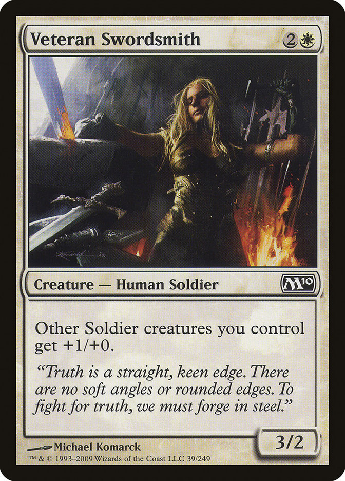 Veteran Swordsmith, Magic 2010 Card Art