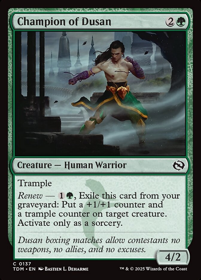 Champion of Dusan, Tarkir: Dragonstorm Card Art