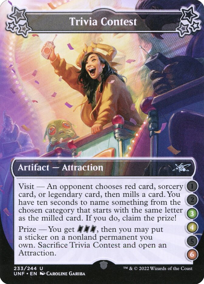 Trivia Contest, Unfinity Card Art