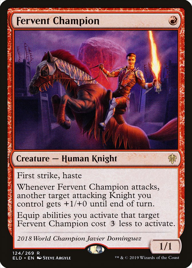 Fervent Champion, Throne of eldraine Card Art