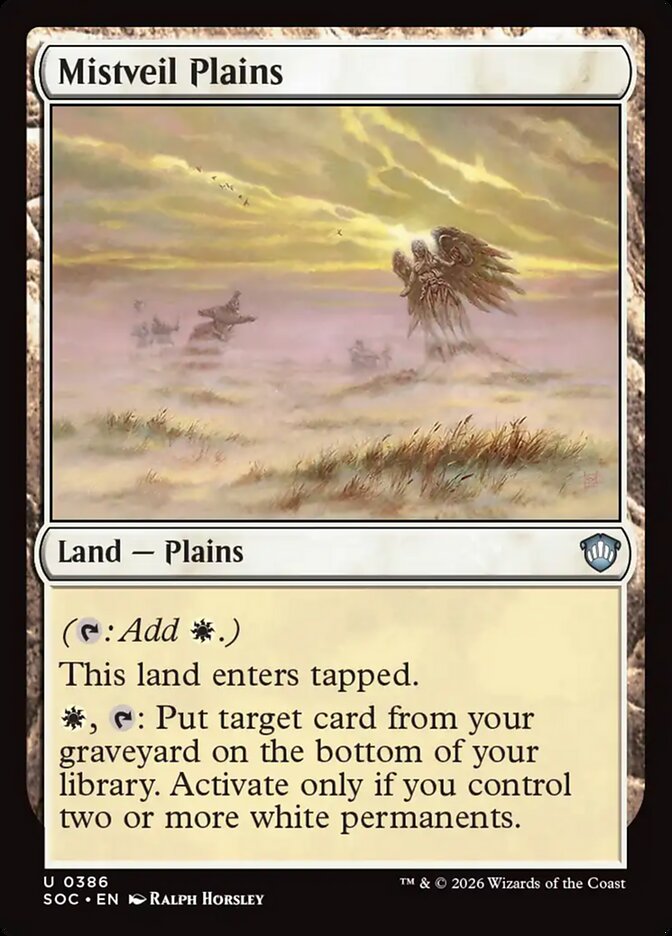 Mistveil Plains, Secrets Of Strixhaven Commander Card Art