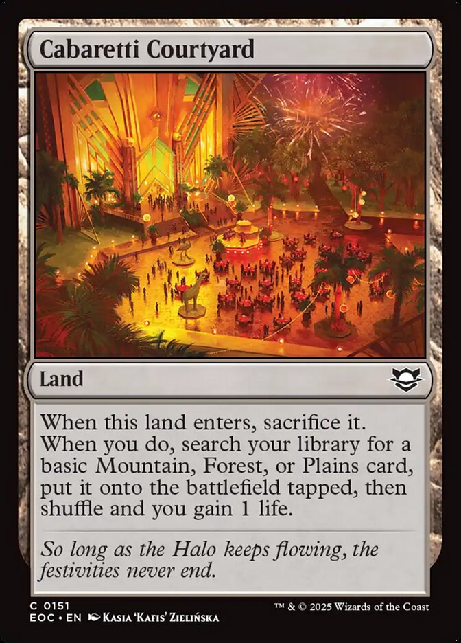 Cabaretti Courtyard, Edge Of Eternities Commander Card Art