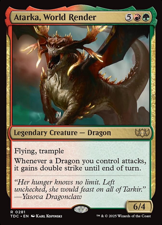 Atarka, World Render, Tarkir: dragonstorm commander Card Art