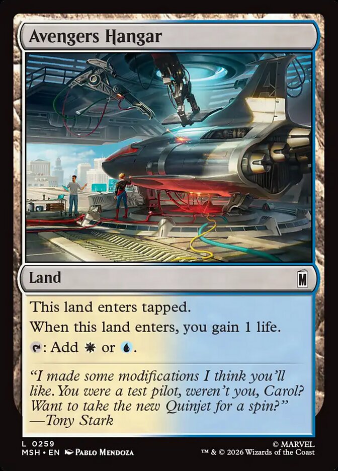 Avengers Hangar, Marvel Super Heroes Card Art