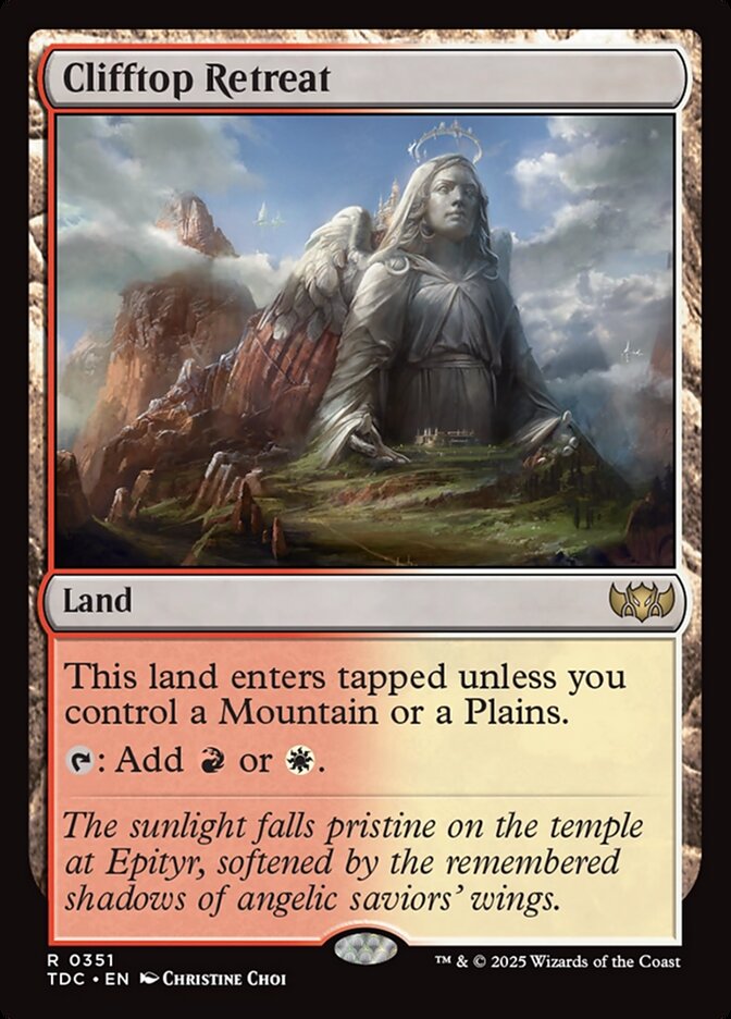 Clifftop Retreat, Tarkir: Dragonstorm Commander Card Art