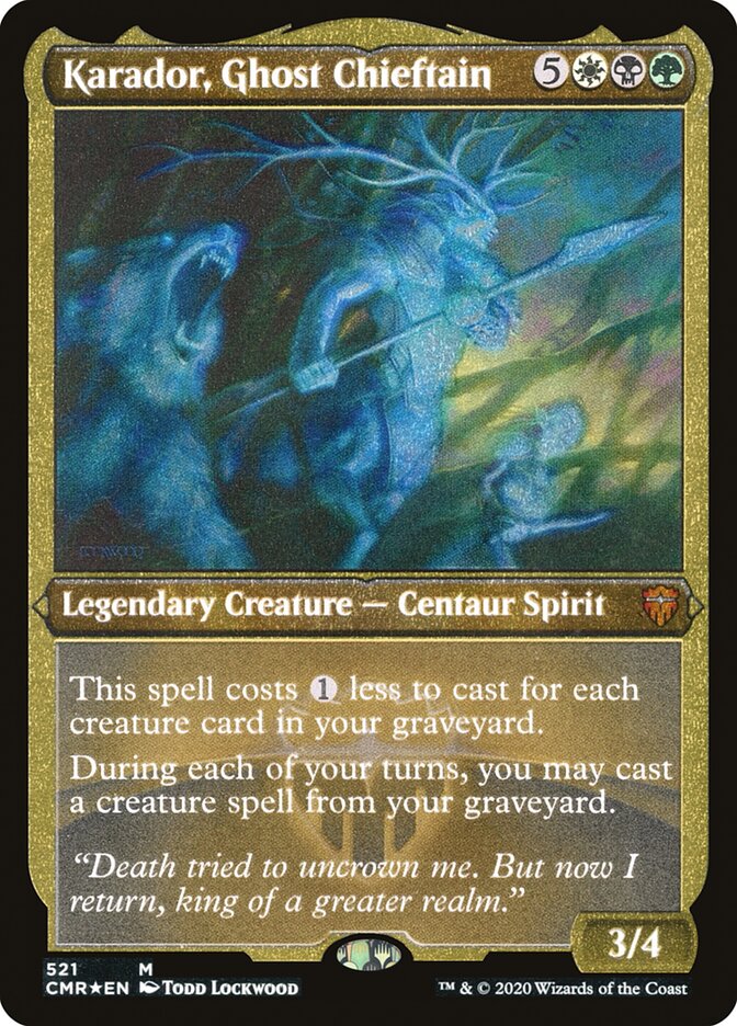 Karador, Ghost Chieftain, Commander legends Card Art