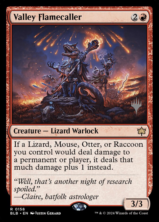 Valley Flamecaller, Bloomburrow Promos Card Art