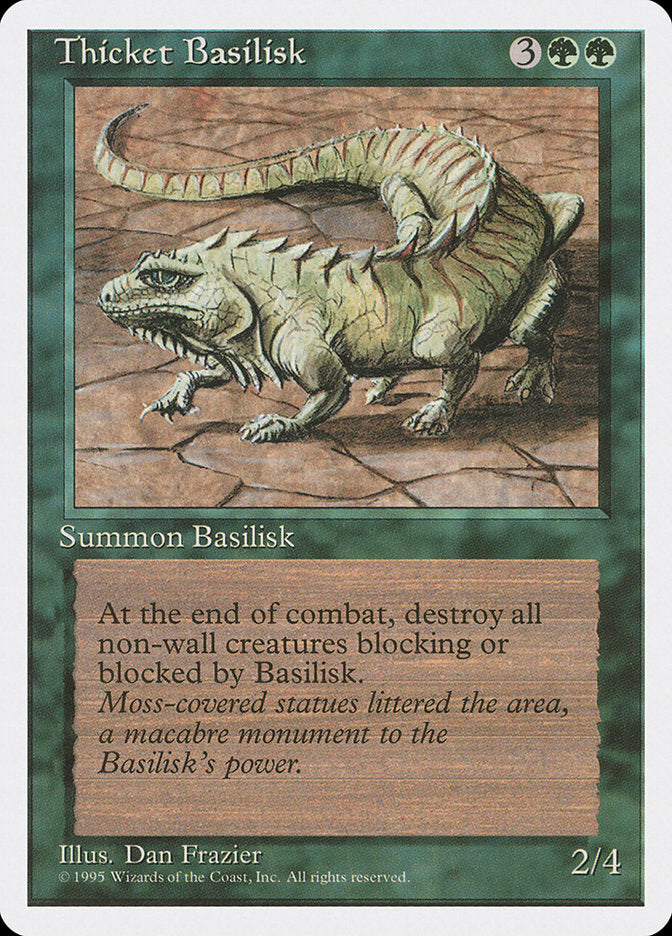 Thicket Basilisk, Fourth edition Card Art