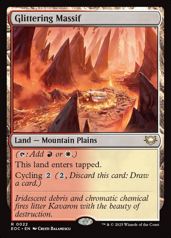 Glittering Massif, Edge Of Eternities Commander Card Art