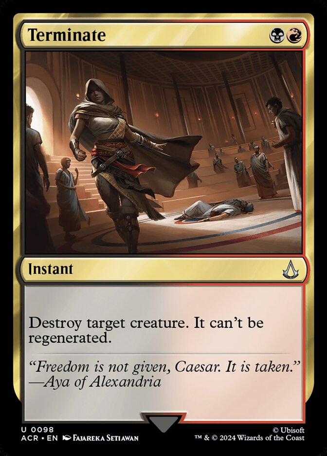 Terminate, Assassin's creed Card Art