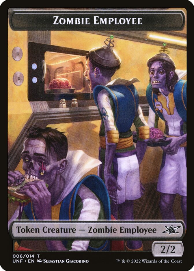 Zombie Employee, Unfinity Tokens Card Art
