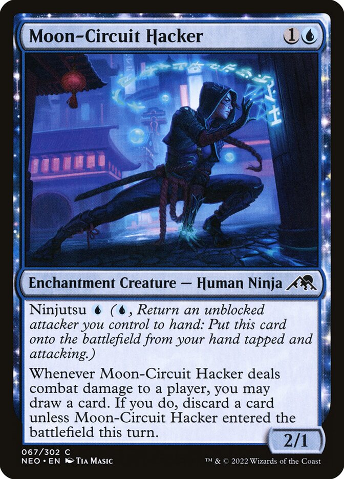 Moon-Circuit Hacker, Kamigawa: neon dynasty Card Art