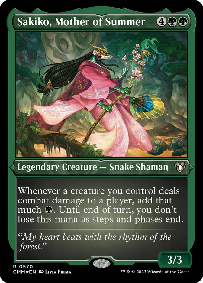 Sakiko, Mother of Summer, Commander Masters Card Art