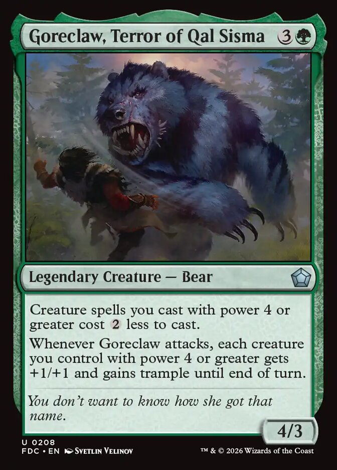 Goreclaw, Terror of Qal Sisma, Foundations Commander Card Art