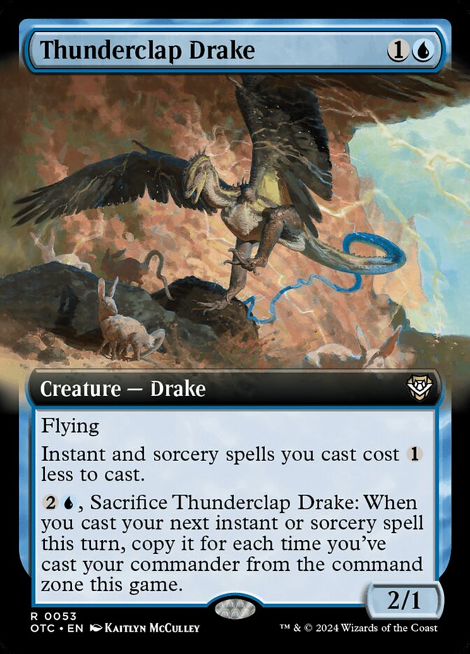 Thunderclap Drake, Outlaws Of Thunder Junction Commander Card Art