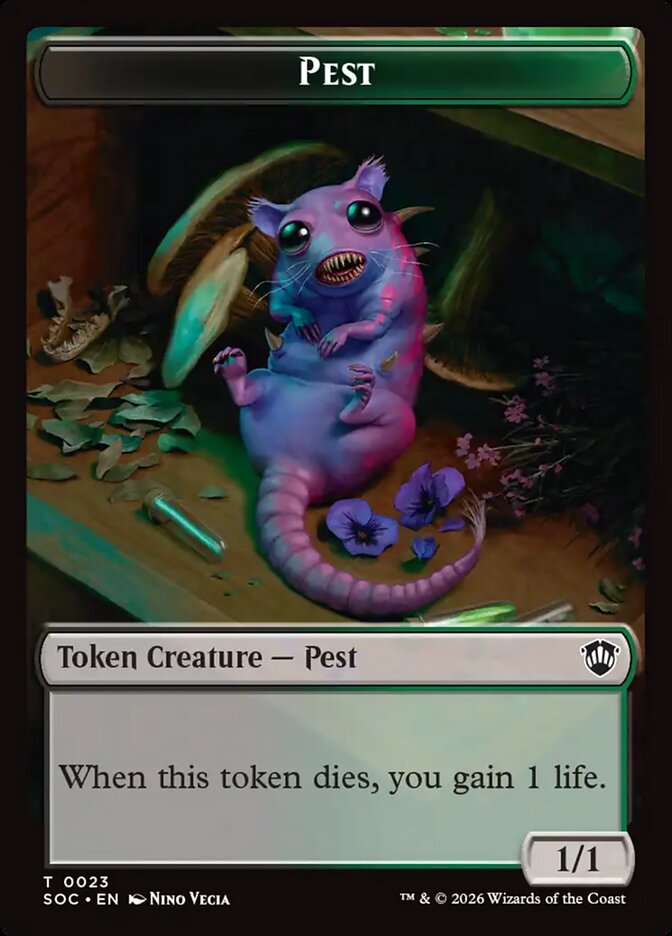 Pest, Secrets Of Strixhaven Commander Tokens Card Art