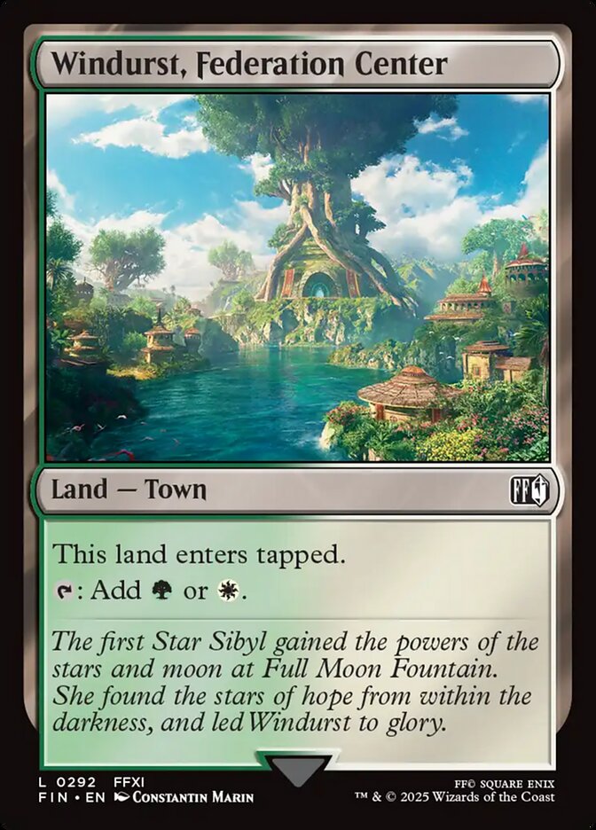 Windurst, Federation Center, Final fantasy Card Art