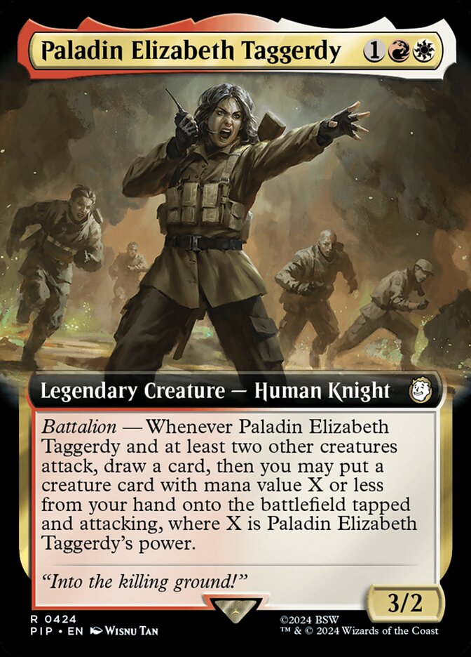 Paladin Elizabeth Taggerdy, Fallout Card Art