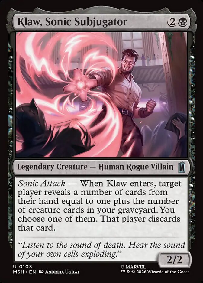 Klaw, Sonic Subjugator, Marvel Super Heroes Card Art
