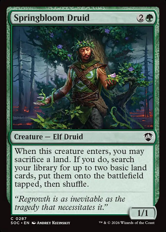 Springbloom Druid, Secrets Of Strixhaven Commander Card Art