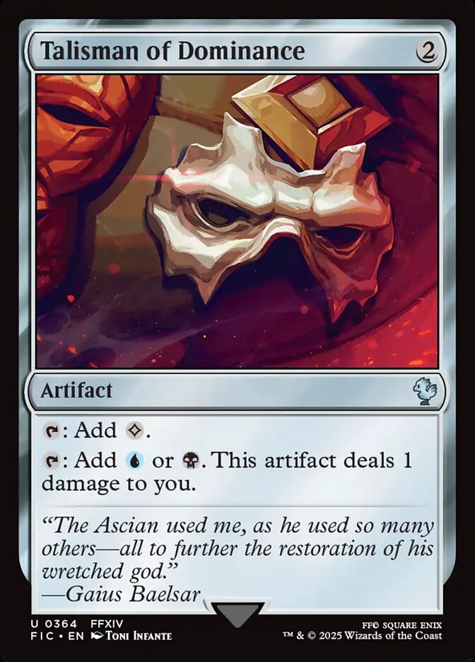 Talisman of Dominance, Final fantasy commander Card Art