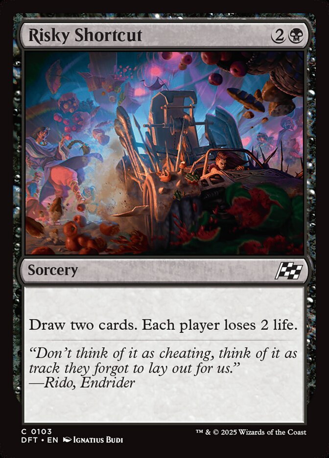 Risky Shortcut, Aetherdrift Card Art