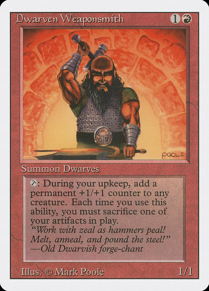 Dwarven Weaponsmith, Revised edition Card Art