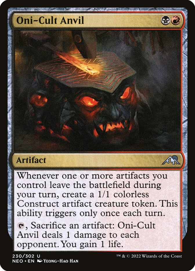 Oni-Cult Anvil, Kamigawa: neon dynasty Card Art