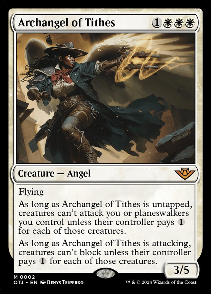 Archangel of Tithes, Outlaws Of Thunder Junction Card Art