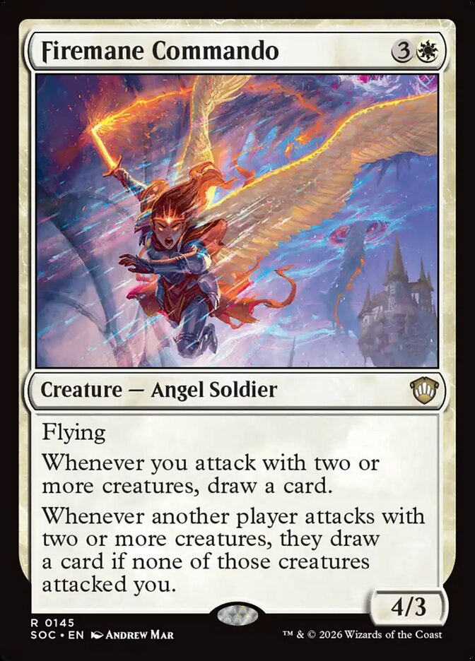Firemane Commando, Secrets Of Strixhaven Commander Card Art