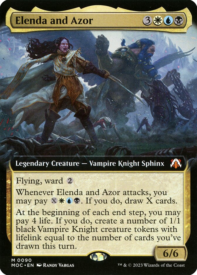 Elenda and Azor, March of the machine commander Card Art