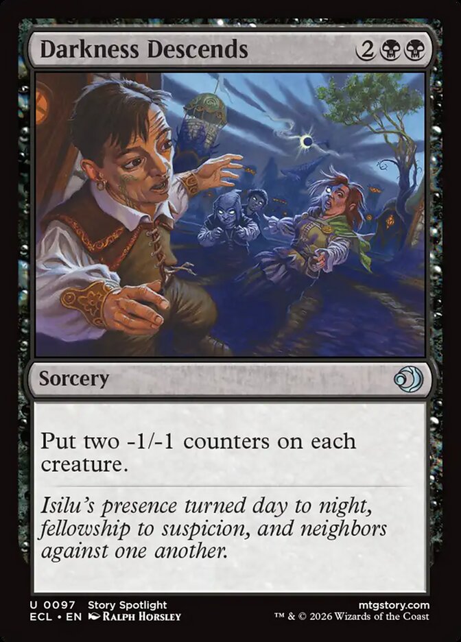 Darkness Descends, Lorwyn Eclipsed Card Art