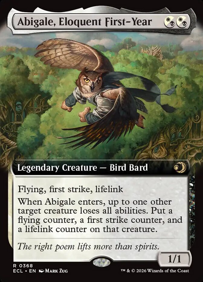 Abigale, Eloquent First-Year, Lorwyn Eclipsed Card Art