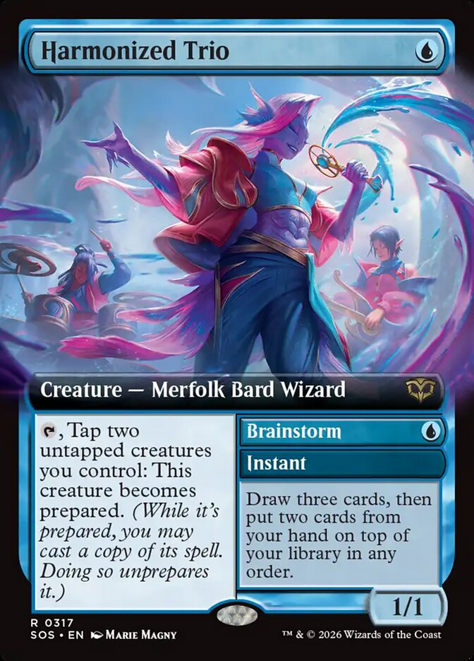 Harmonized Trio // Brainstorm, Secrets Of Strixhaven Card Art